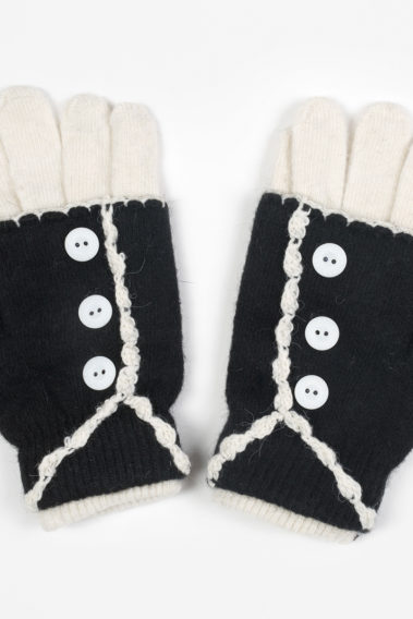 Gants mitaines noire