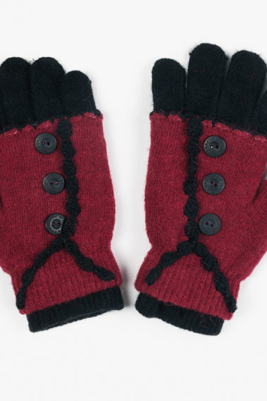 Gants mitaines rouge