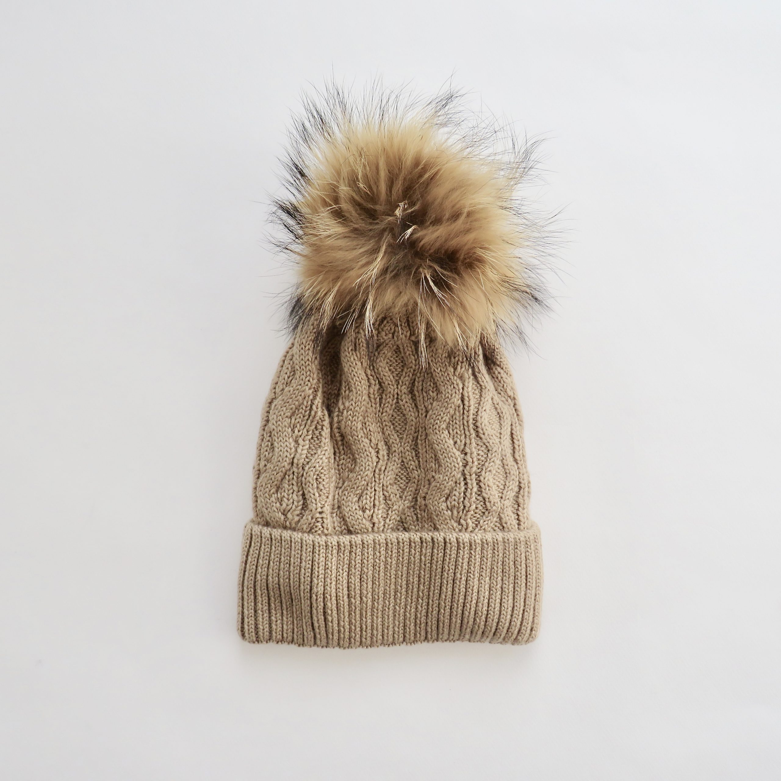 Bonnet pour femme gris avec pompon, DOTTO LEMONWOOD