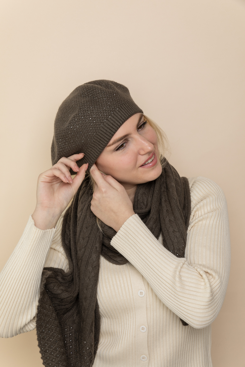 Bonnet écharpe haute qualité Chic Pour Femmes